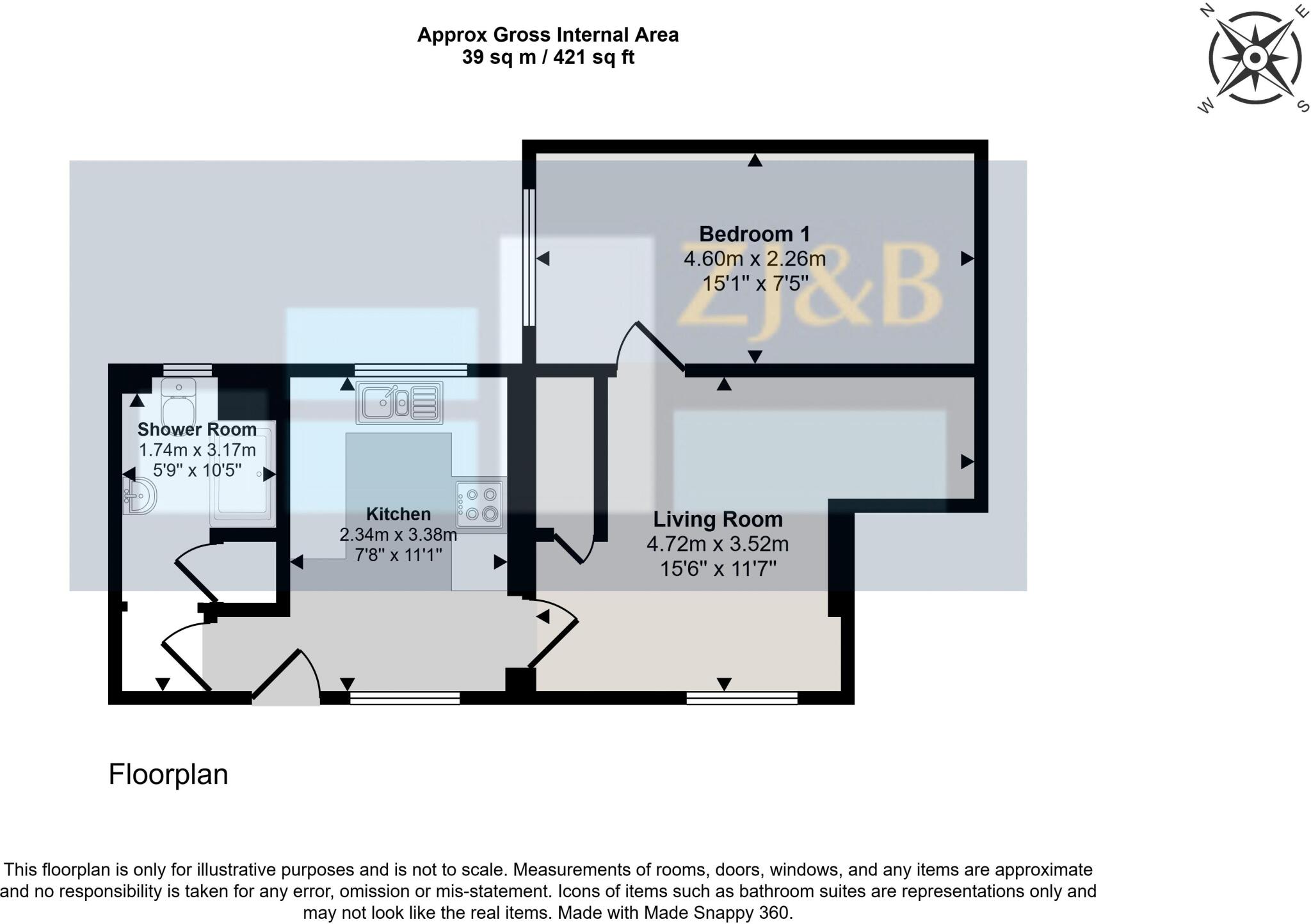 Alma House, Alma Street, Mountfields, Shrewsbury, SY3 8QT floorplan