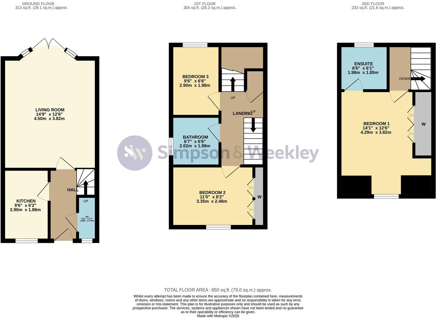 NN8 Hunt Close, Wellingborough floorplan