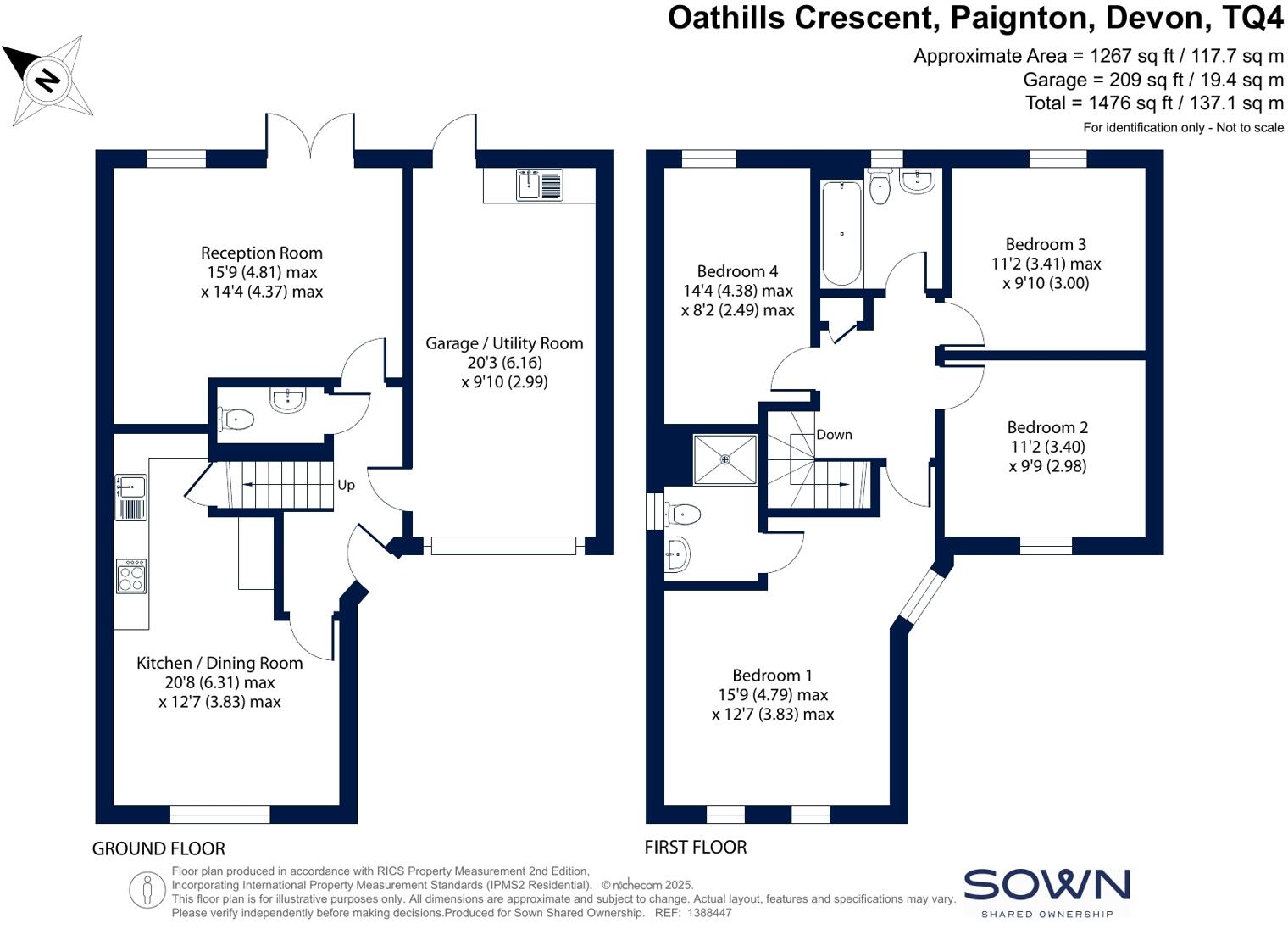 Oathills Crescent, Paignton, Devon floorplan
