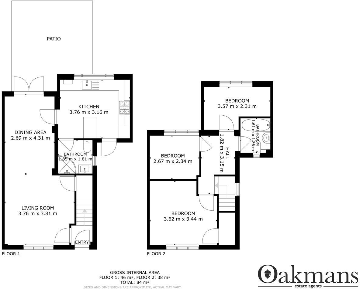 Hay Green Lane, Birmingham, B30 floorplan