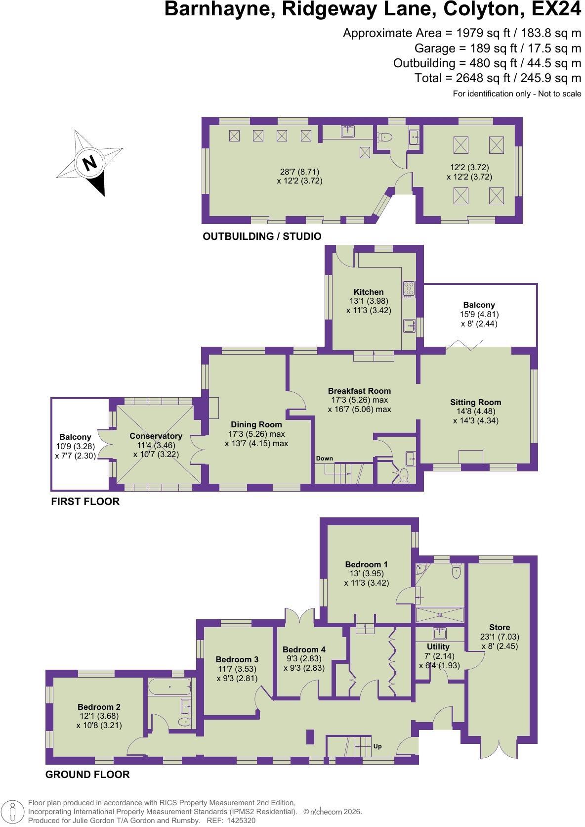 Ridgeway Lane, Colyton, Devon floorplan