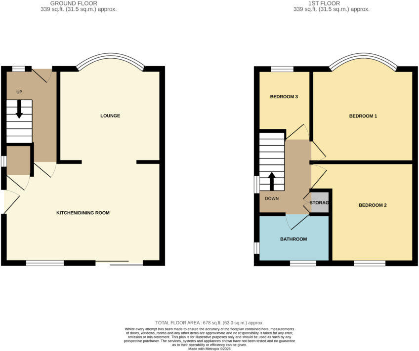 Whitehall Avenue, Mirfield, WF14 0AQ floorplan