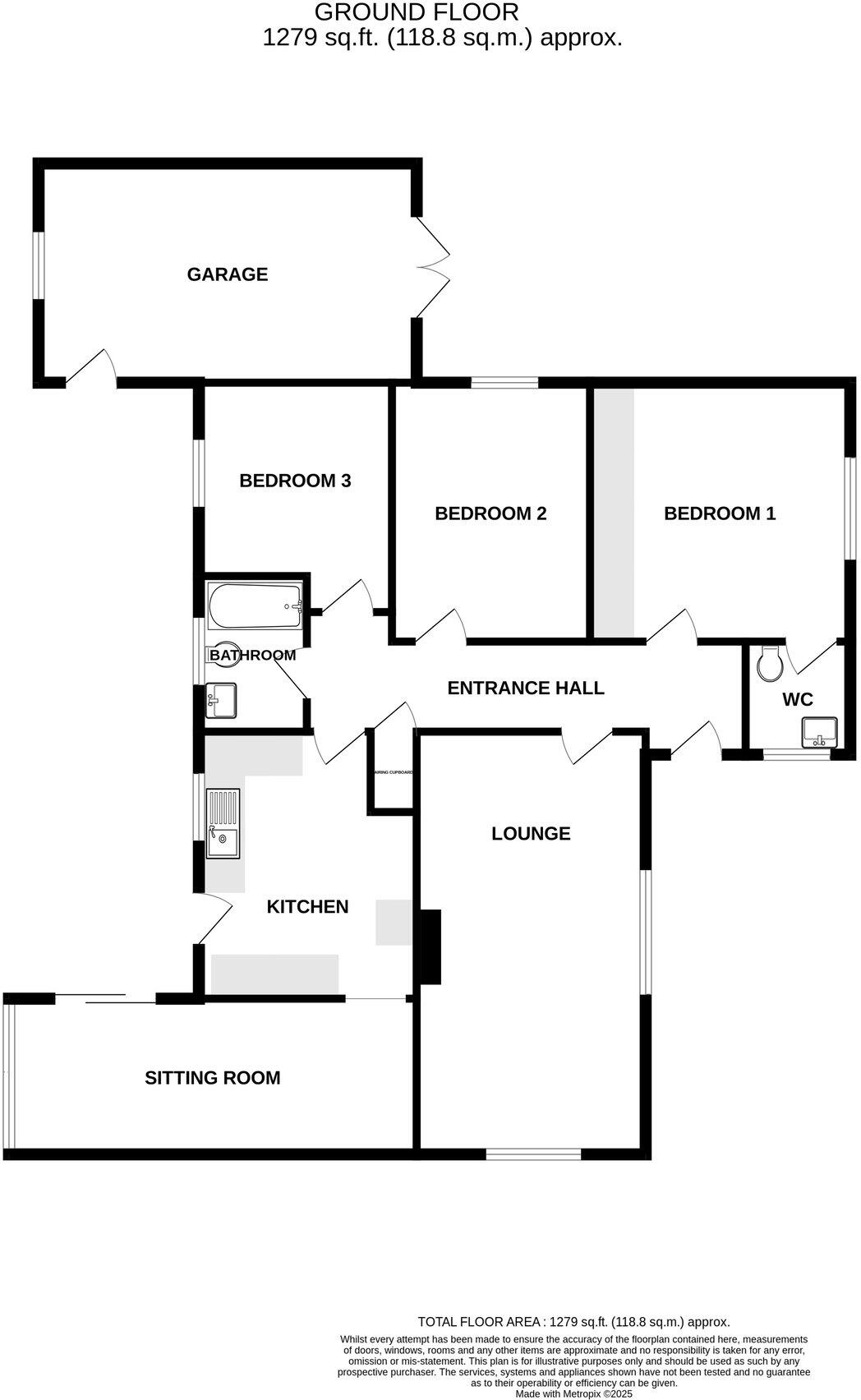 1, Lansdowne Close, Gayton, King's Lynn, PE32 floorplan