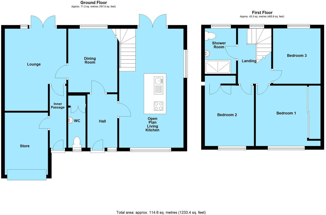 Chestnut Avenue, Lutterworth, LE17 floorplan