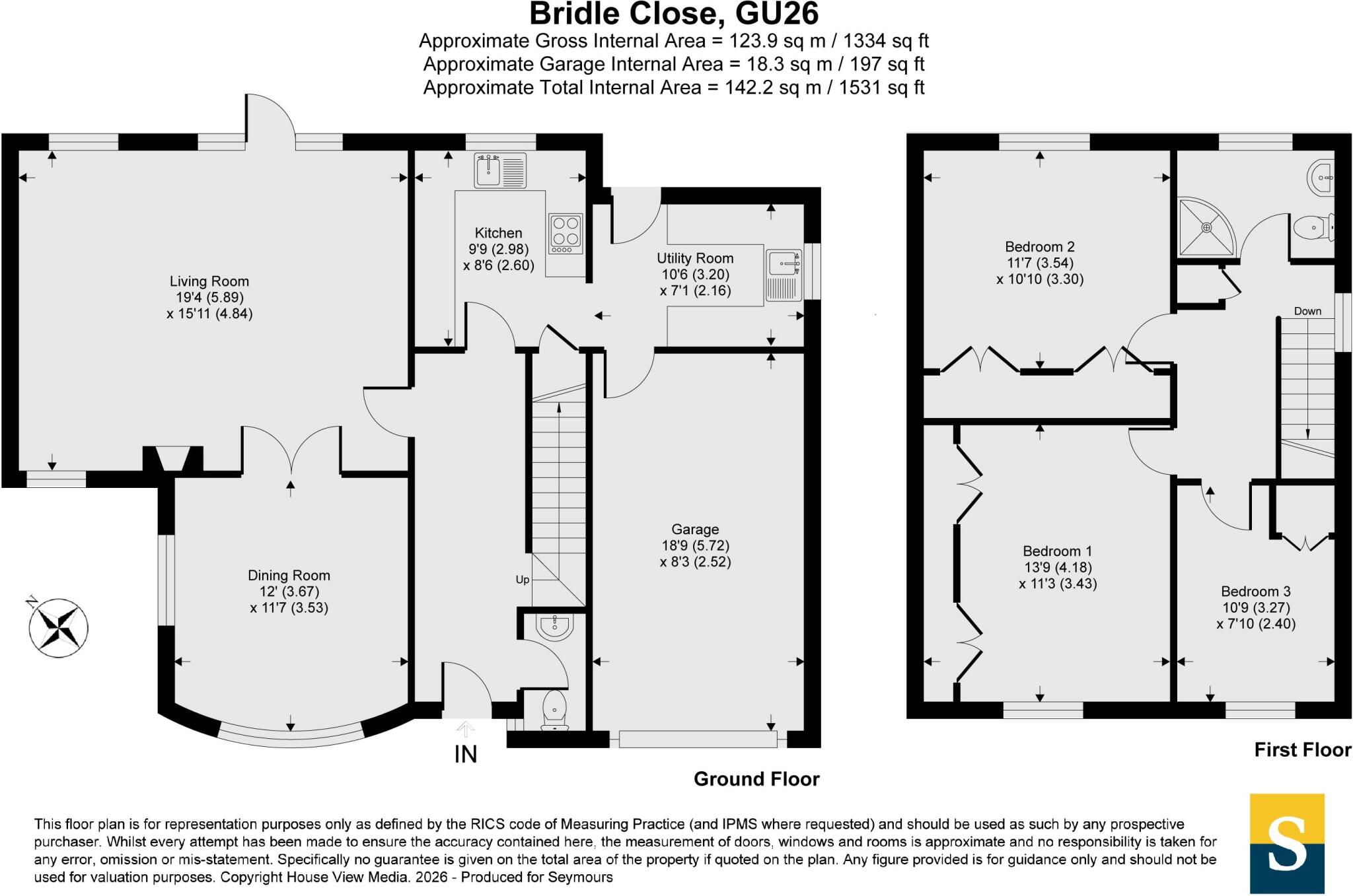 Bridle Close, Grayshott, Hindhead, Hampshire, GU26 floorplan