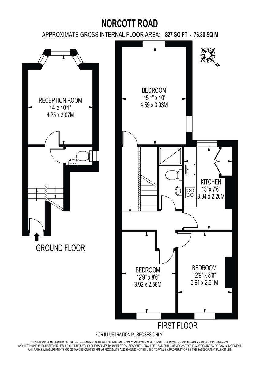 Flat 2, 41 Norcott Road N16 floorplan