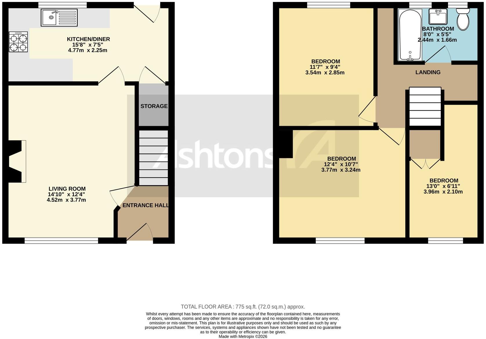 Poplars Avenue, Warrington, WA2 floorplan