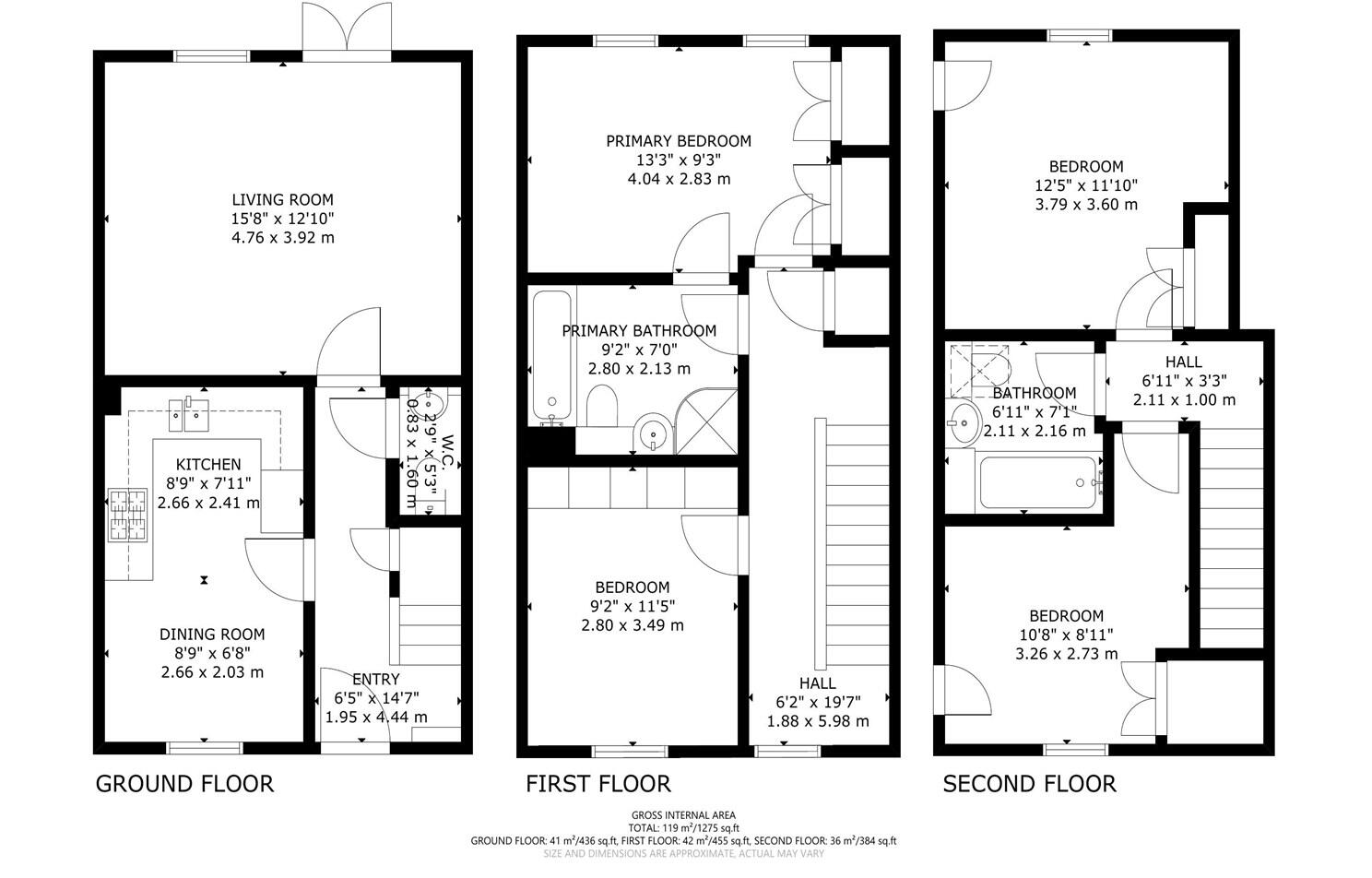 4 bedroom End Terrace Town House in Chichester floorplan