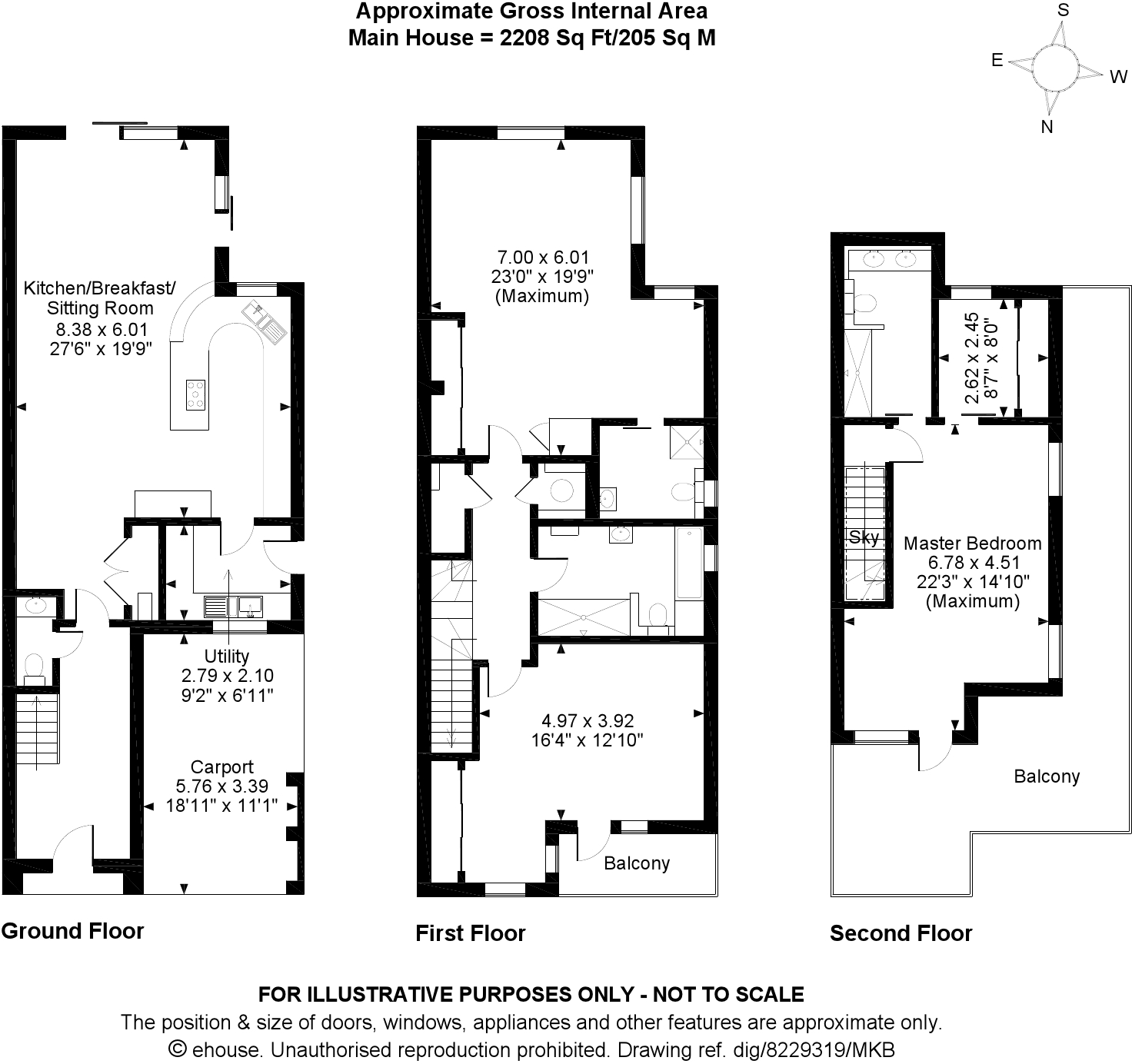 SHORT LET - Stunning three bedroom, 3.5 bathroom contemporary home floorplan
