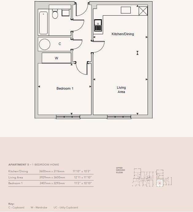 5 The Arun Apartments, Arundel floorplan