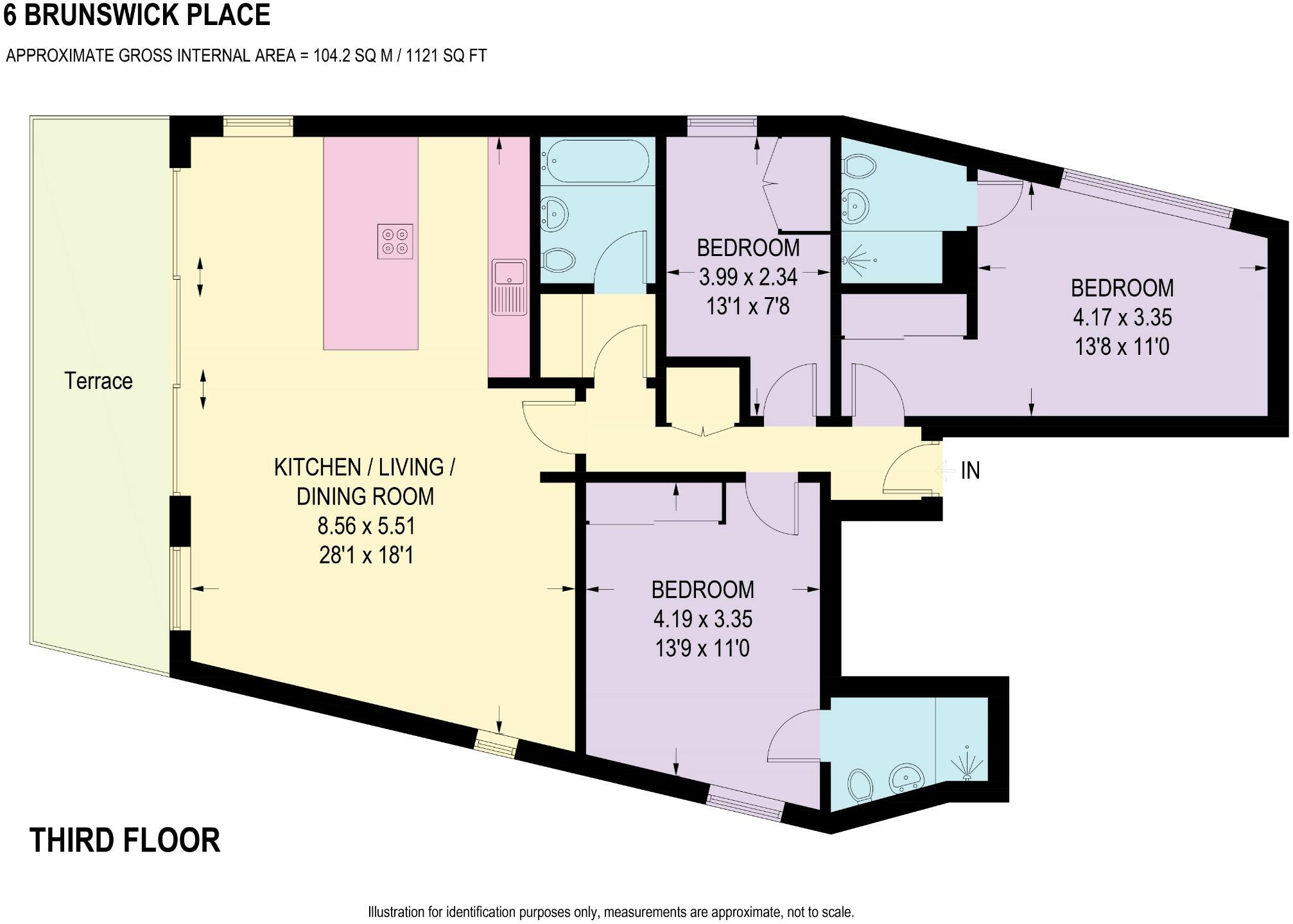 Apartment 6 Brunswick Place, 4 David Baldwin Way, Sheffield, S11 floorplan