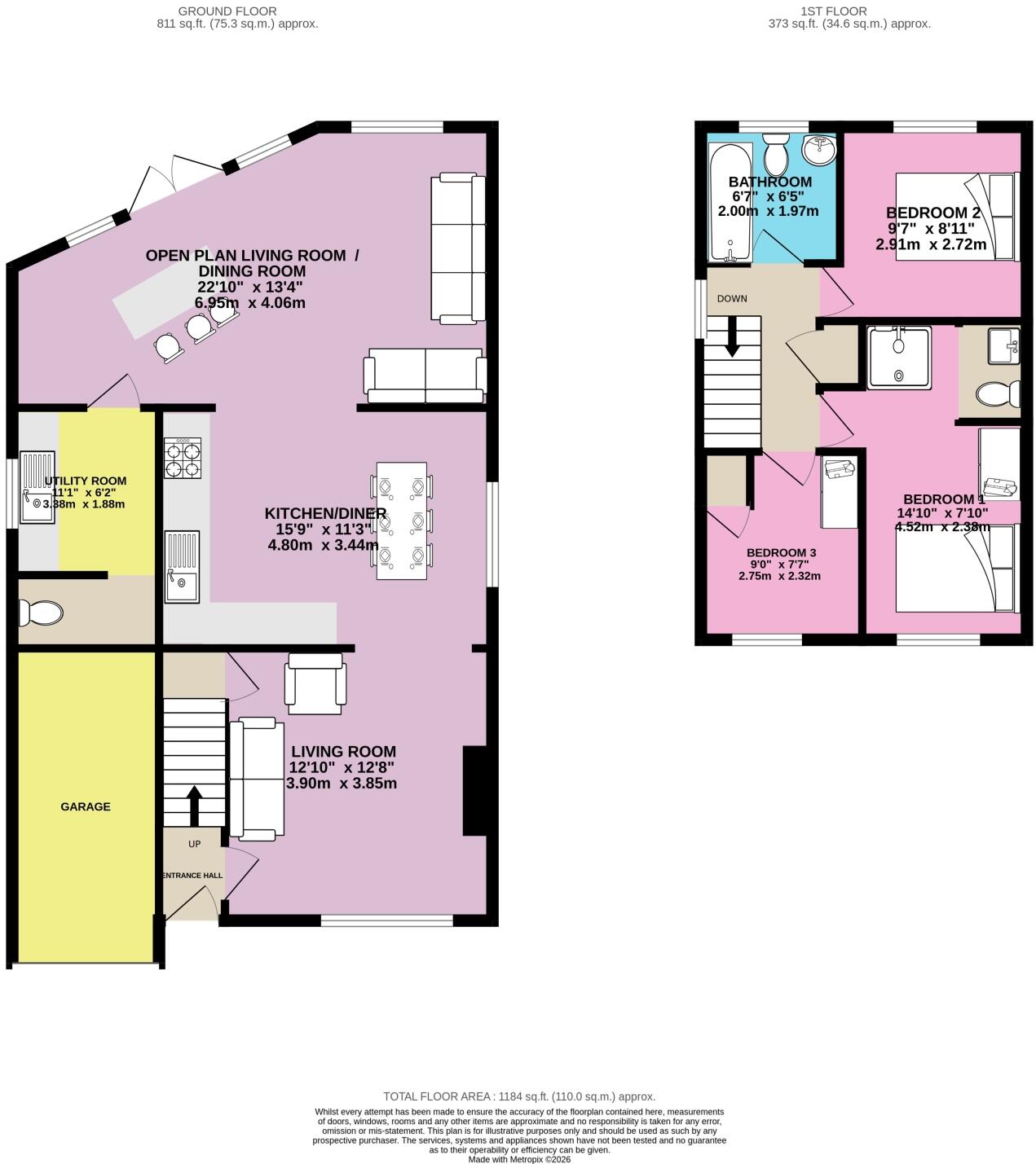 51 Woodside Park Avenue, Horsforth, Leeds floorplan