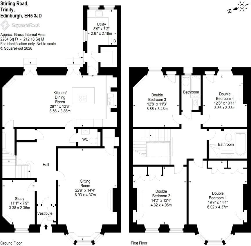58, Stirling Road, Edinburgh floorplan