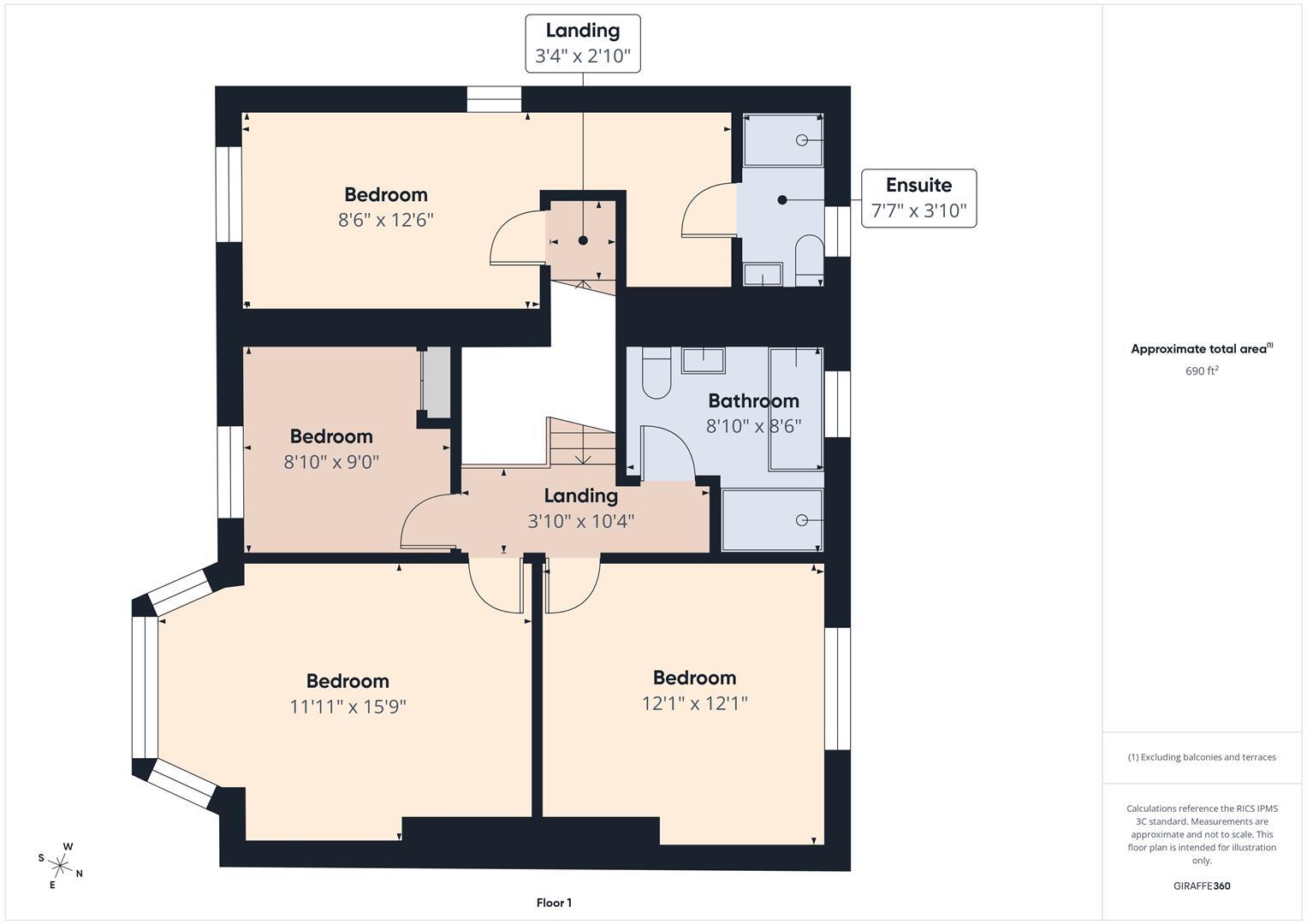 Cauldwell Avenue, Monkseaton floorplan