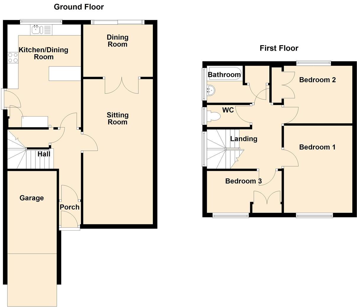 Dennis Close, Littleover, Derby floorplan