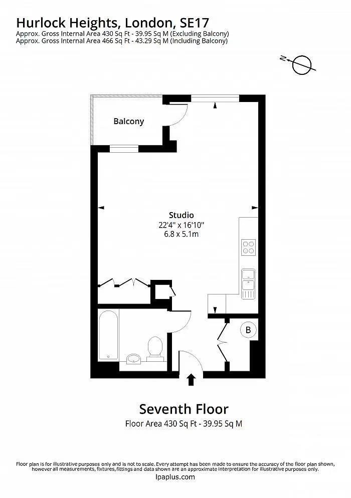 Hurlock Heights, Elephant & Castle floorplan