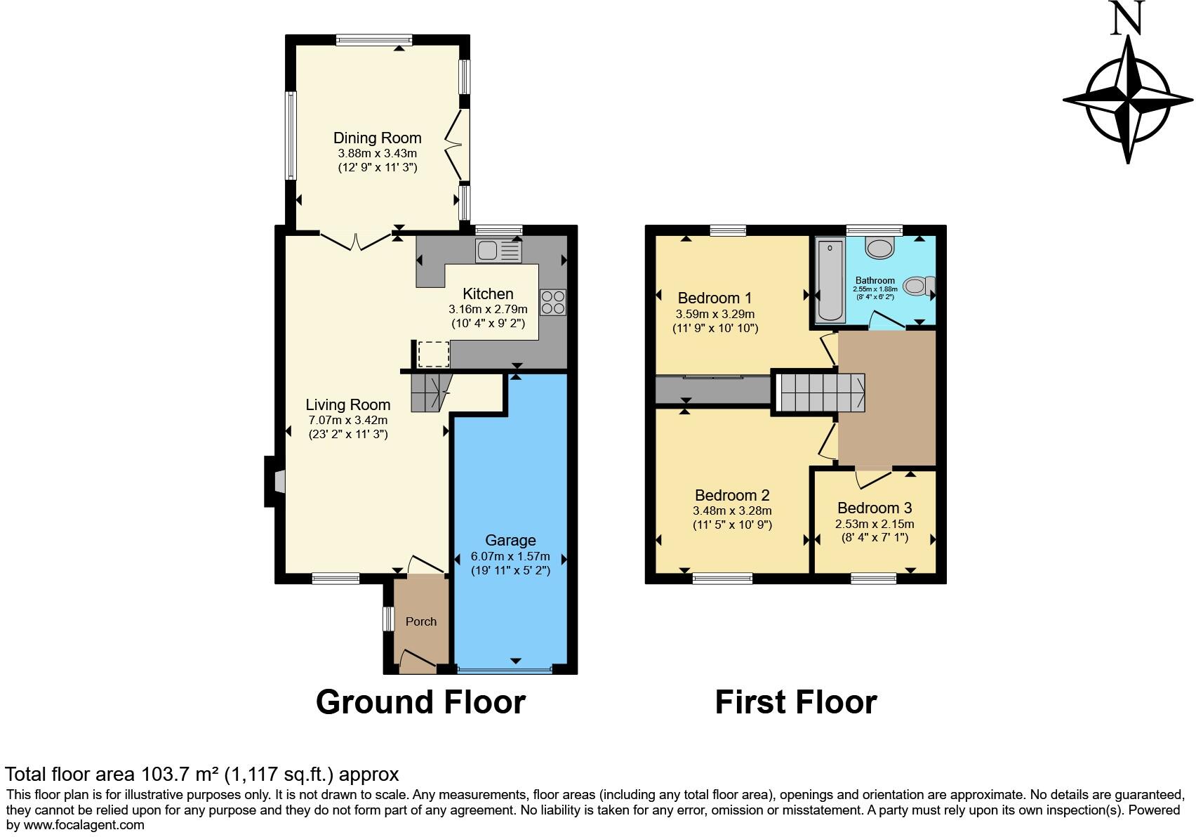 Crown Close, Mansfield, NG21 floorplan
