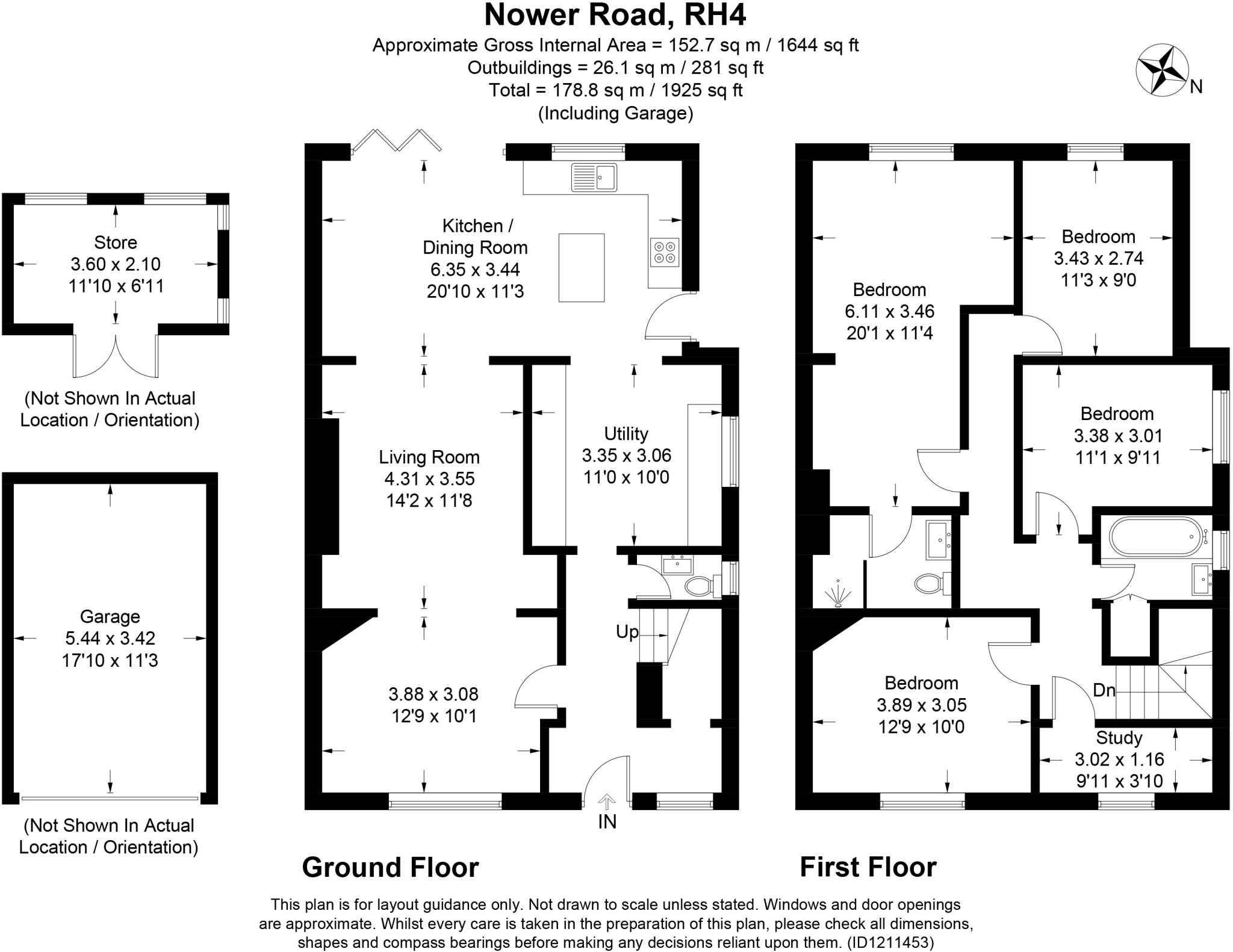 Nower Road, Dorking floorplan