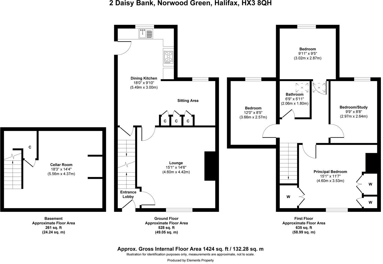 2 Daisy Bank, Norwood Green, Halifax, HX3 8QH floorplan