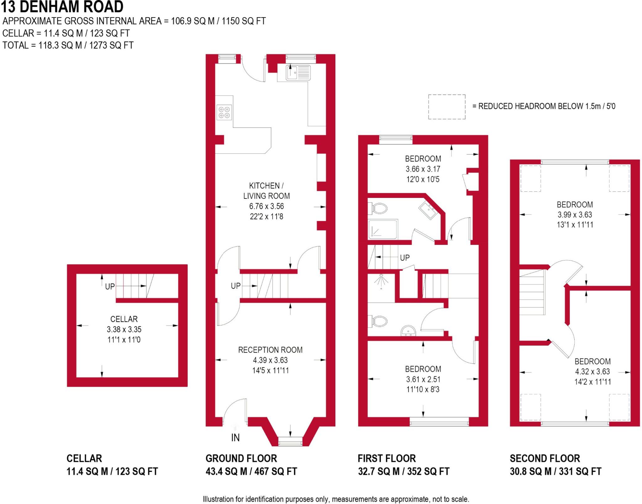 13 Denham Road, Ecclesall floorplan