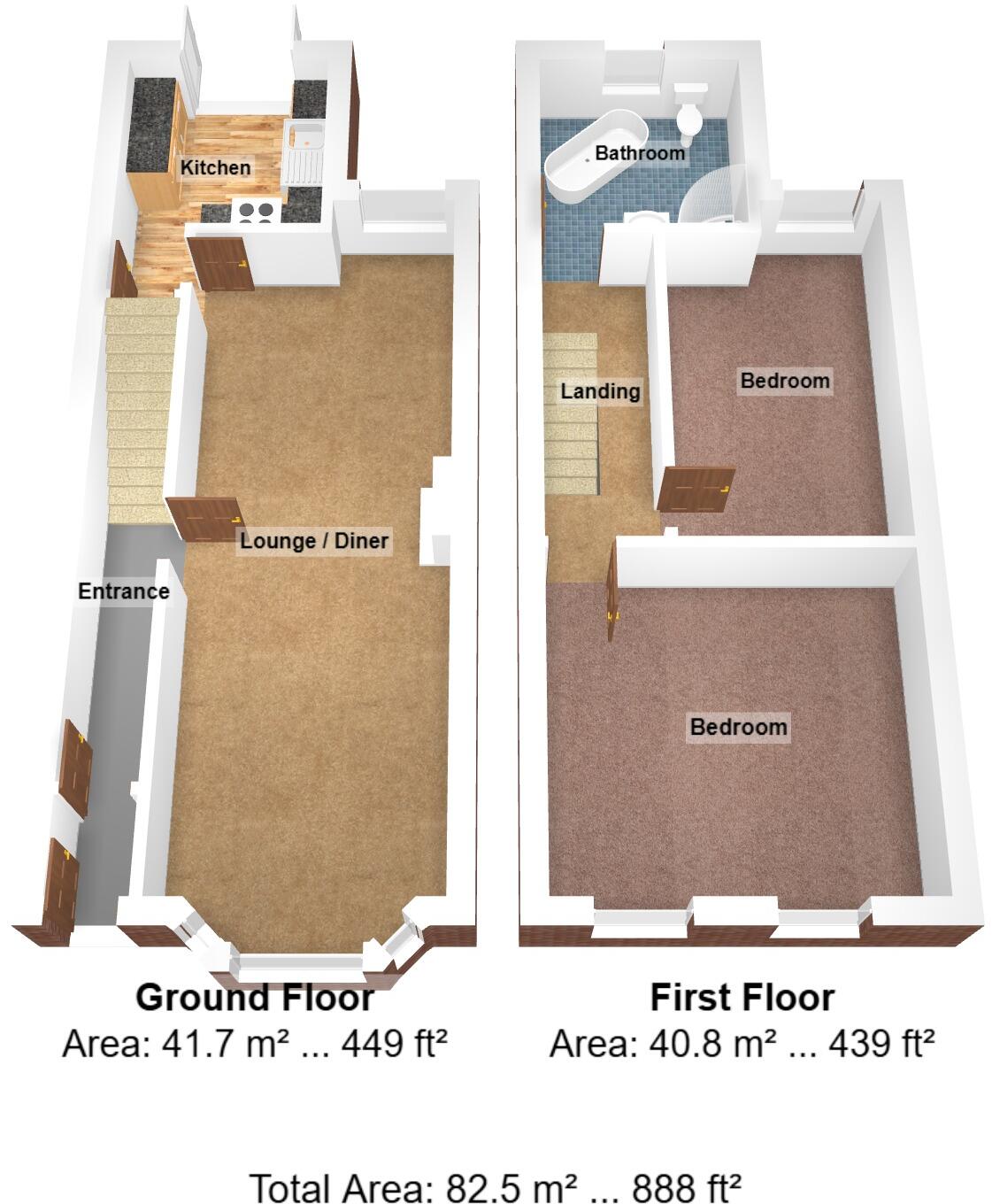Redvers Terrace, Northfield Avenue, Blackpool floorplan