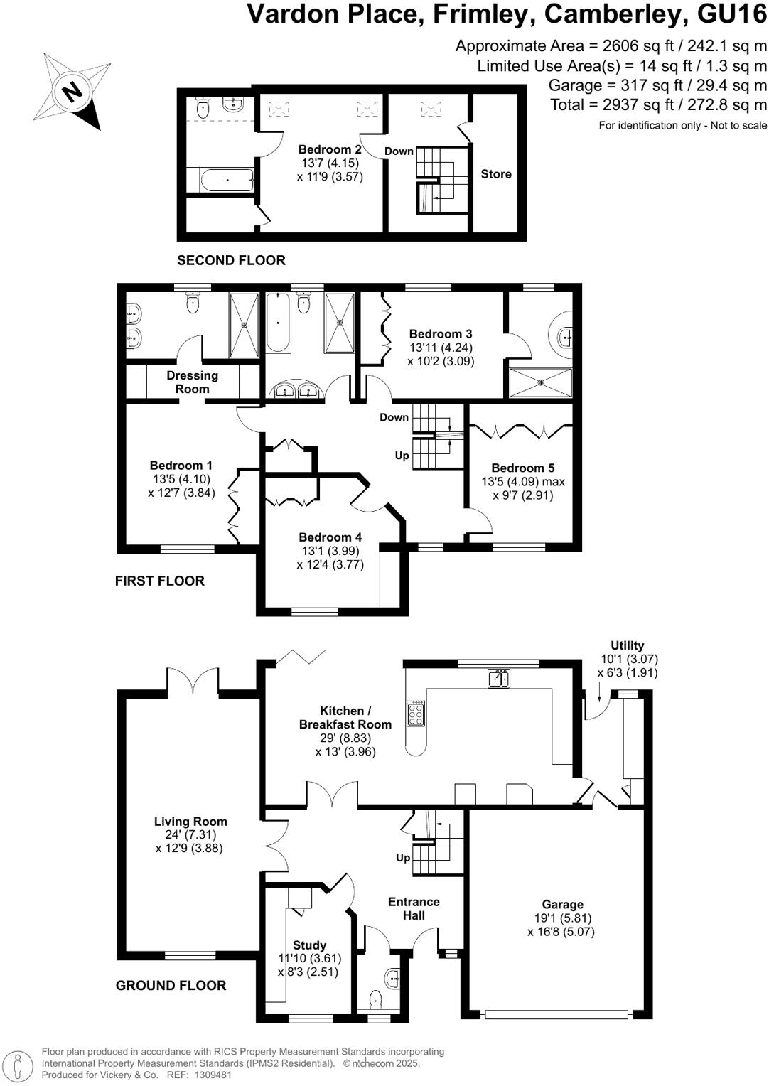 Vardon Place, Frimley, Camberley, GU16 floorplan