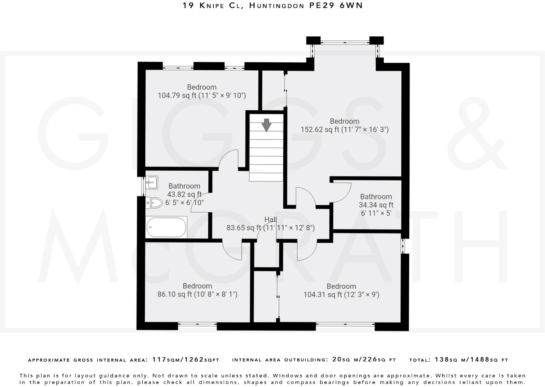 Bisley Crescent, Upper Cambourne, Cambridge, Cambridgeshire, CB23 6JA floorplan