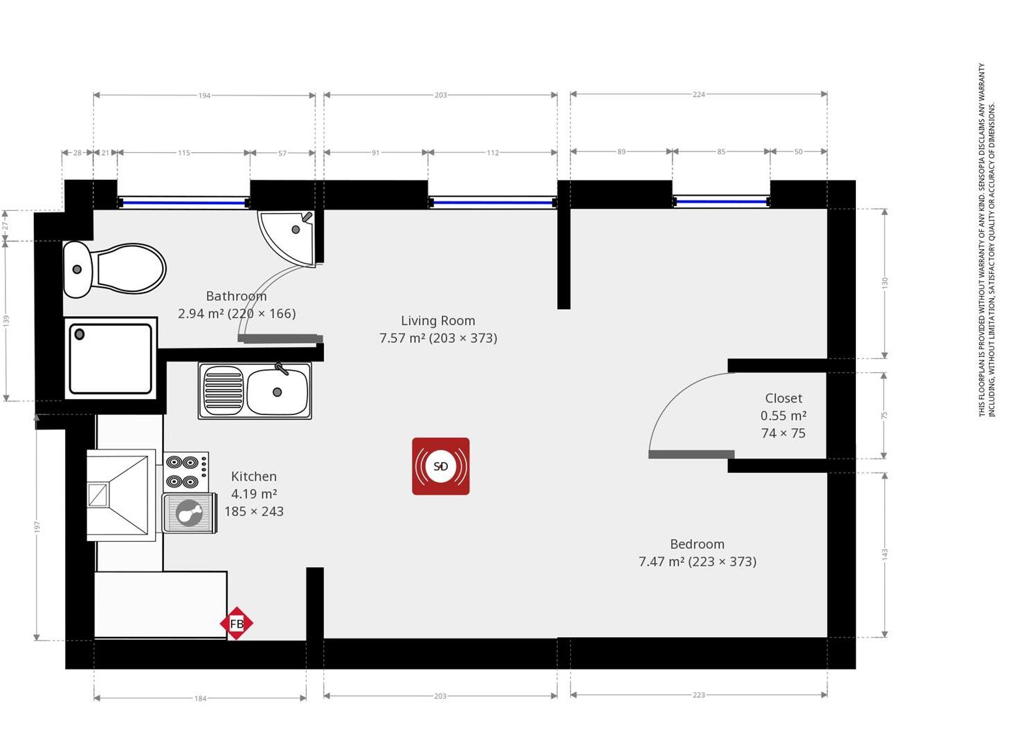 27/28 - Colbeck Chambers - High Street - Student Apartment floorplan