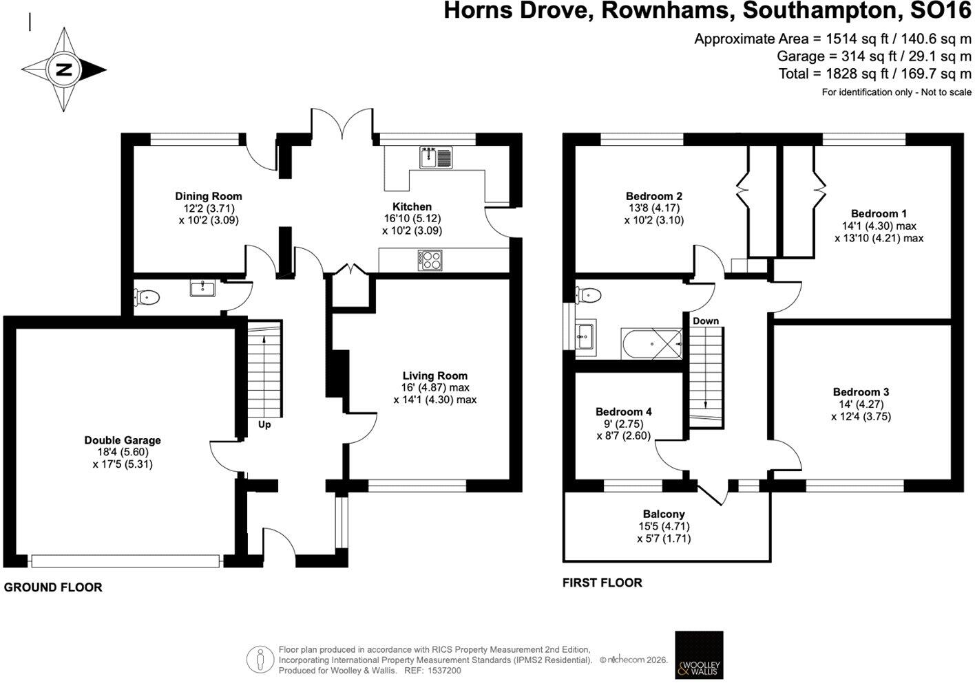Horns Drove, Rownhams, Southampton, Hampshire, SO16 floorplan