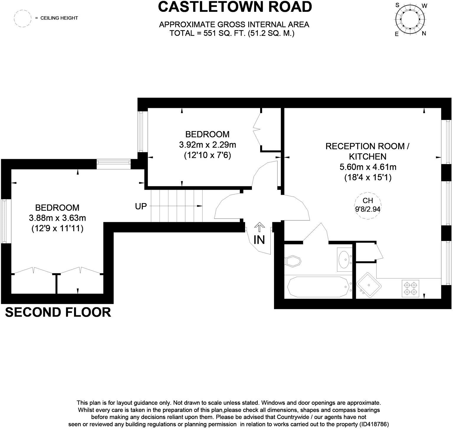 Castletown Road, Fulham, W14 floorplan
