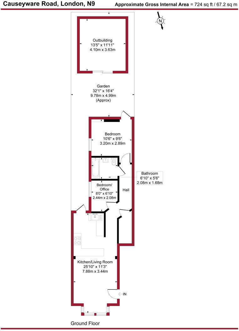 Causeyware Road, London floorplan