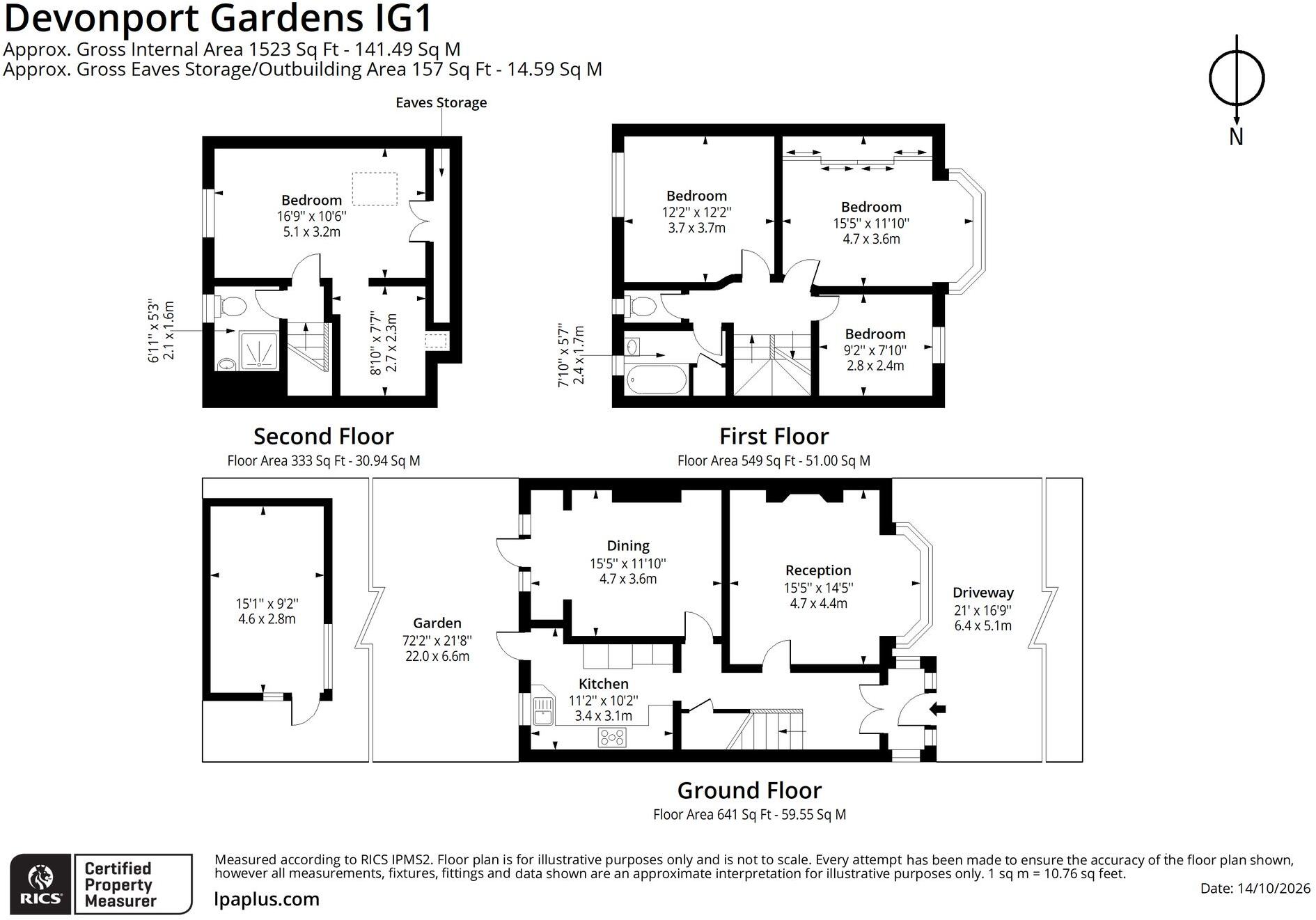 Devonport Gardens, Ilford, IG1 floorplan