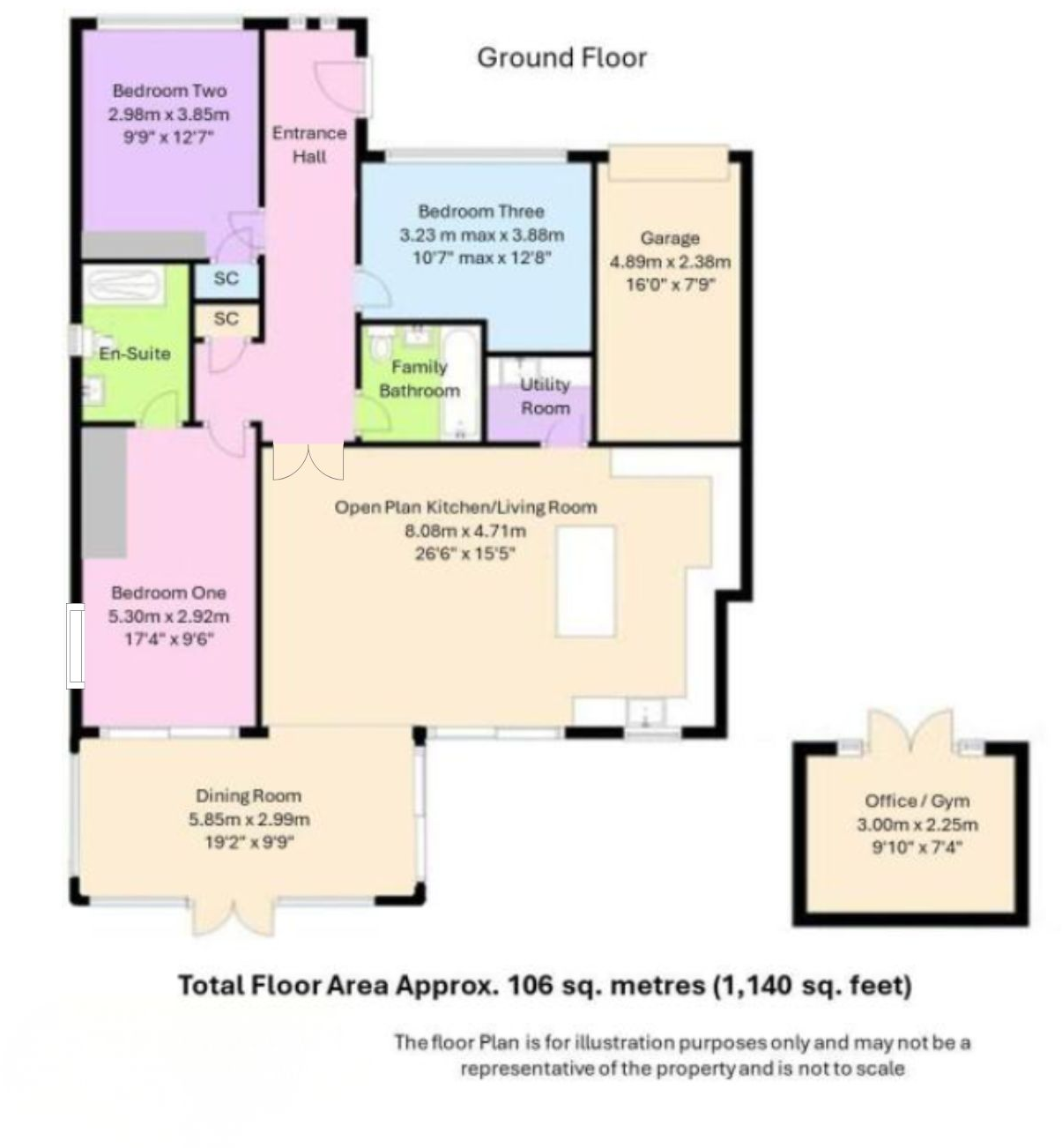 87, Farmer Ward Road, Kenilworth, CV8 floorplan