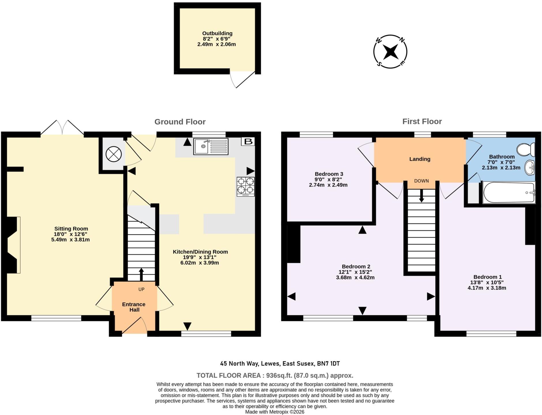 North Way, Lewes floorplan