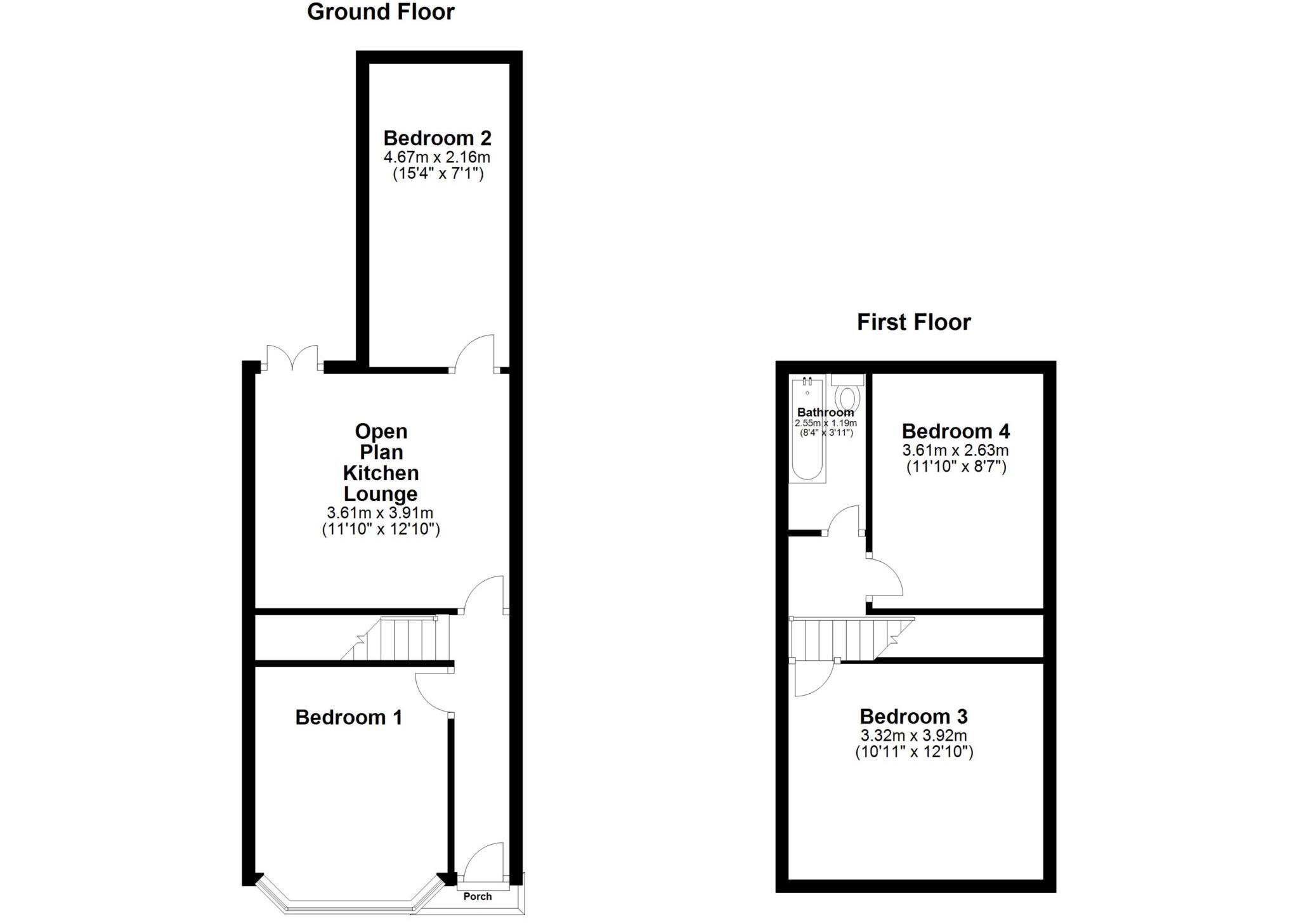 Seaford Road, Salford floorplan