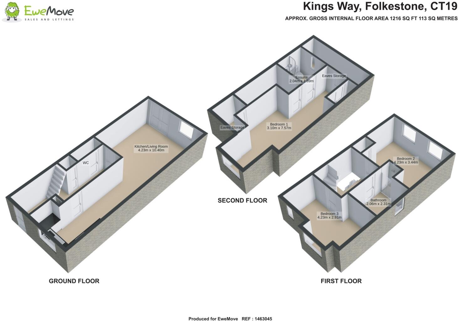 Kings Way, Folkestone, CT19 floorplan