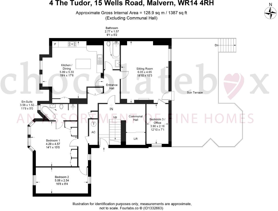 15 Wells Road, Great Malvern, Worcestershire, WR14 4RH floorplan
