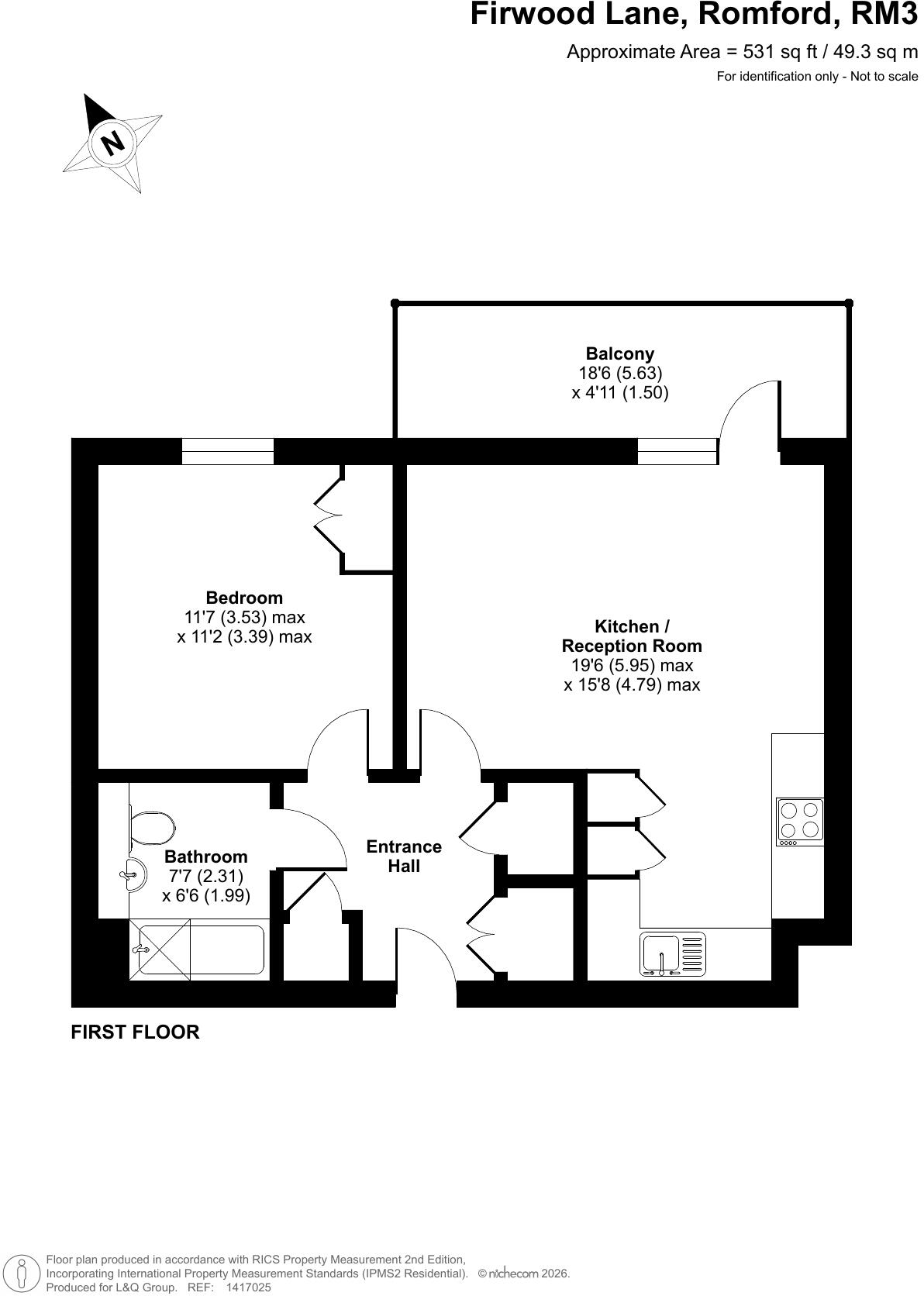 Romford RM3 0FQ, Romford, RM3 0FQ floorplan