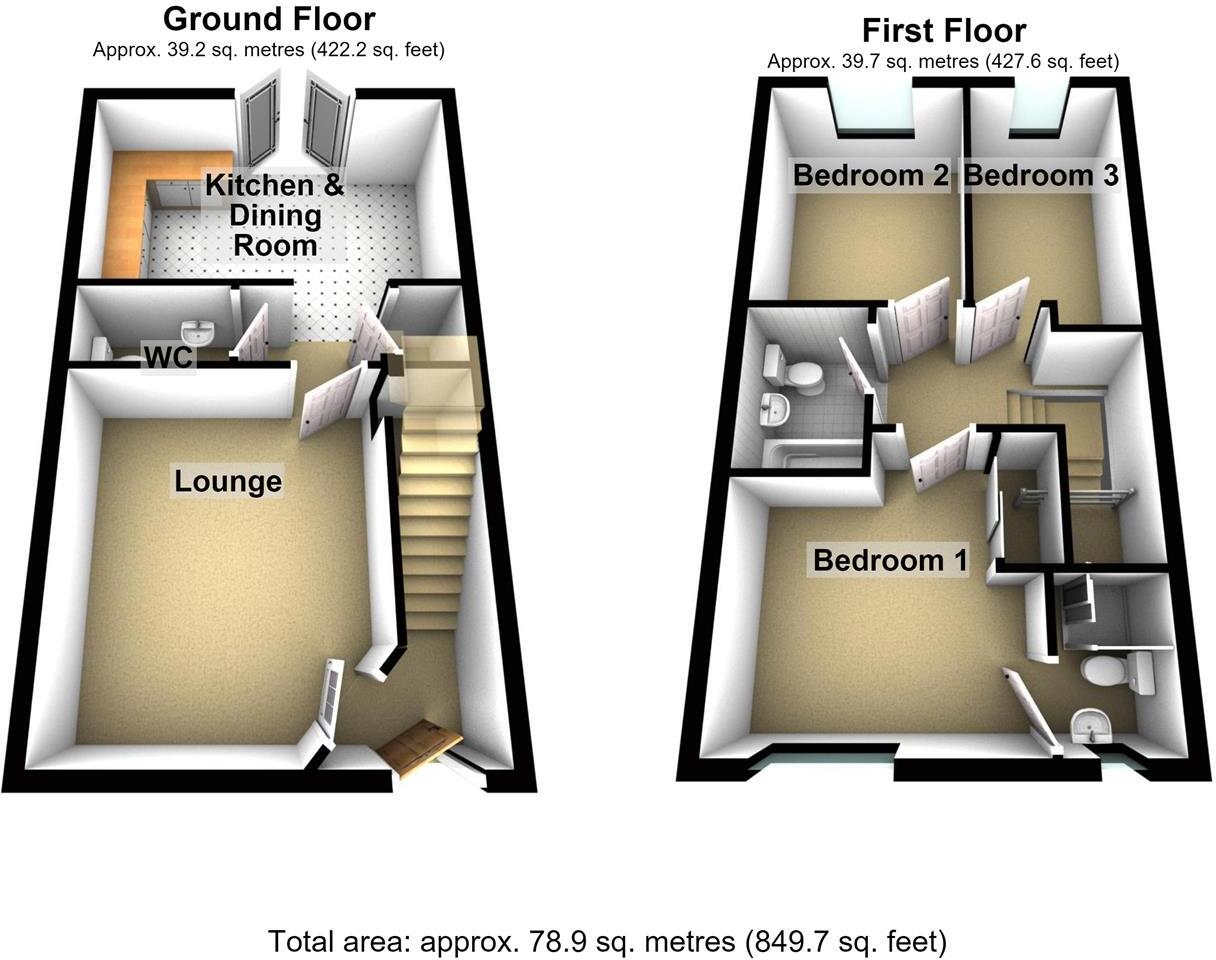 Clos Lowri, Hope, Wrexham floorplan