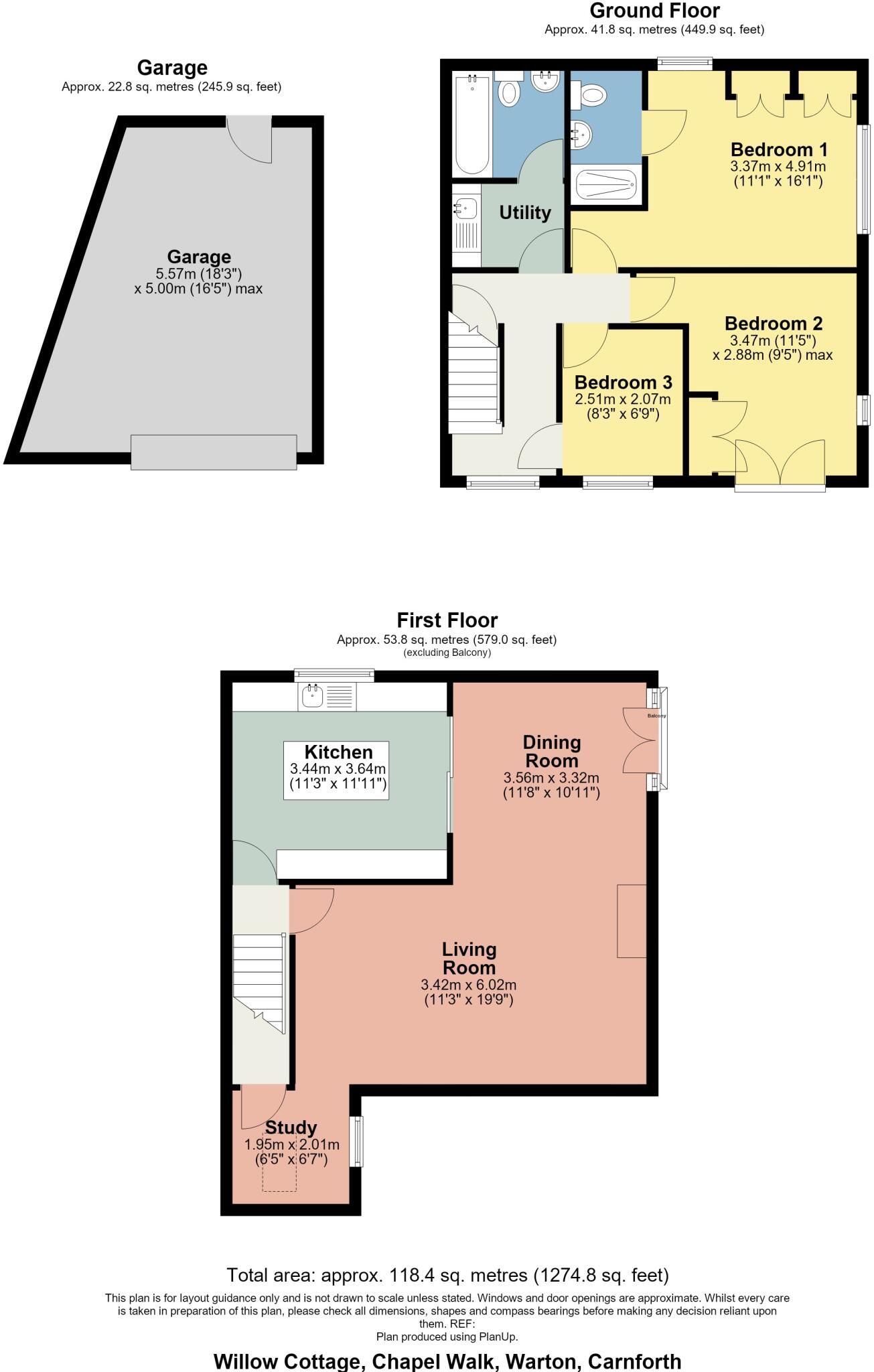 Willow Cottage,Chapel Walk, Warton, Carnforth floorplan