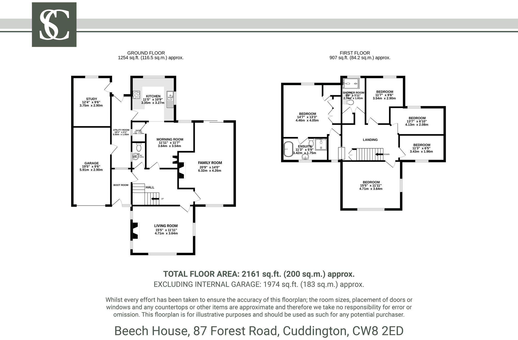 Beech House, 87 Forest Road, Cuddington, CW8 2ED floorplan