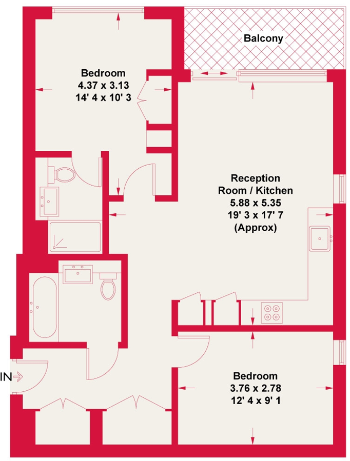 Kings Road Park, Fulham, London, SW6 floorplan