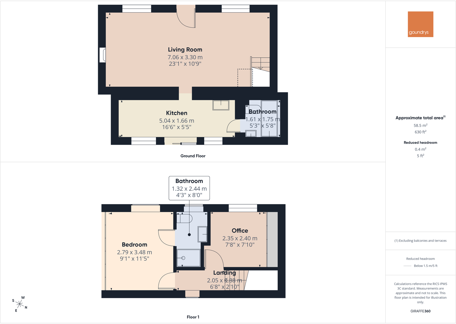 Rose Hill,Redruth,TR15 1JG floorplan