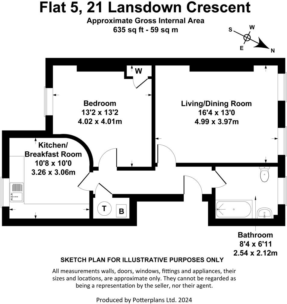 Flat 5 21 Lansdown Crescent Cheltenham GL50 2LF floorplan