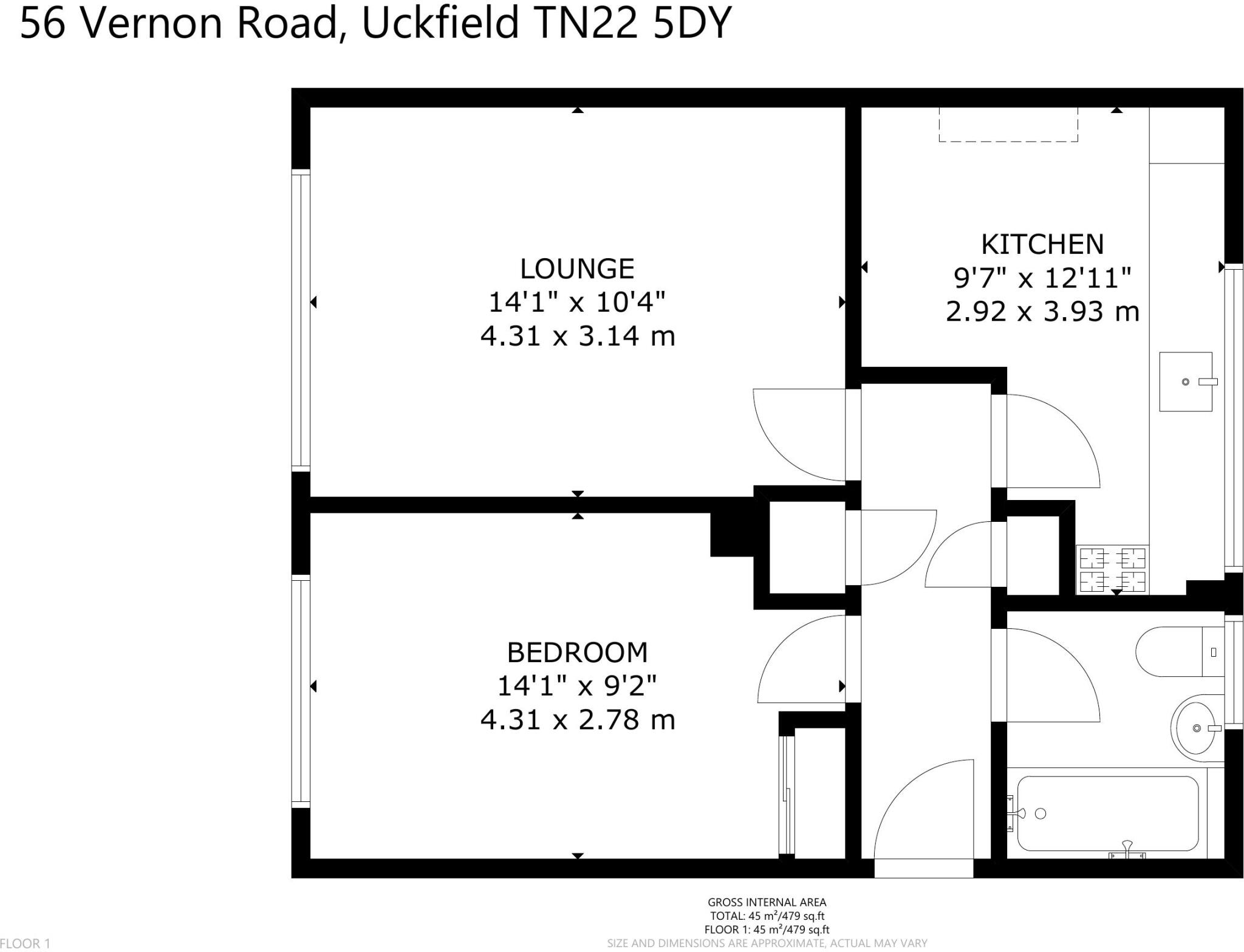 Vernon Road, Uckfield, East Sussex, TN22 floorplan