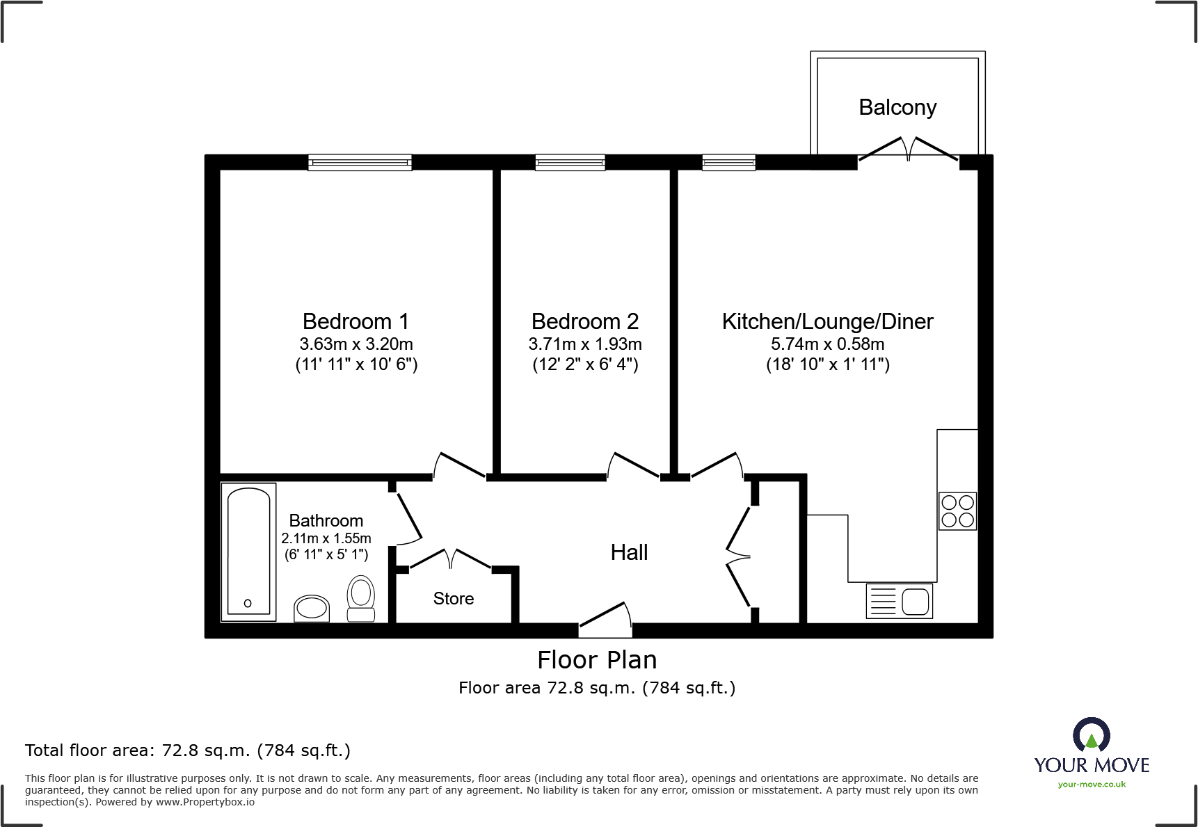 Whitelake Place, West Golds Way, Newton Abbot, Devon, TQ12 floorplan