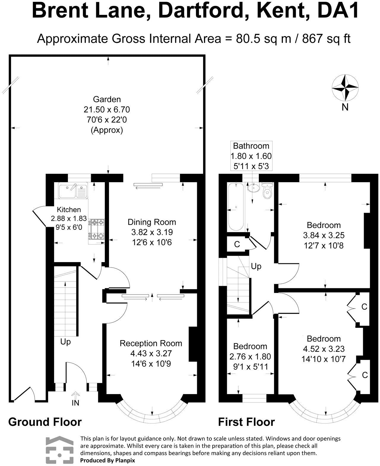 Brent Lane, Dartford, Kent, DA1 floorplan