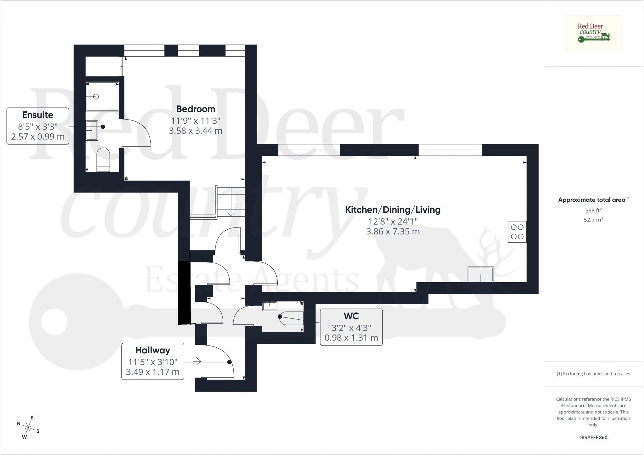 Townsend Road, Minehead - Luxury One-Bedroom Apartment Situated on the First Floor floorplan