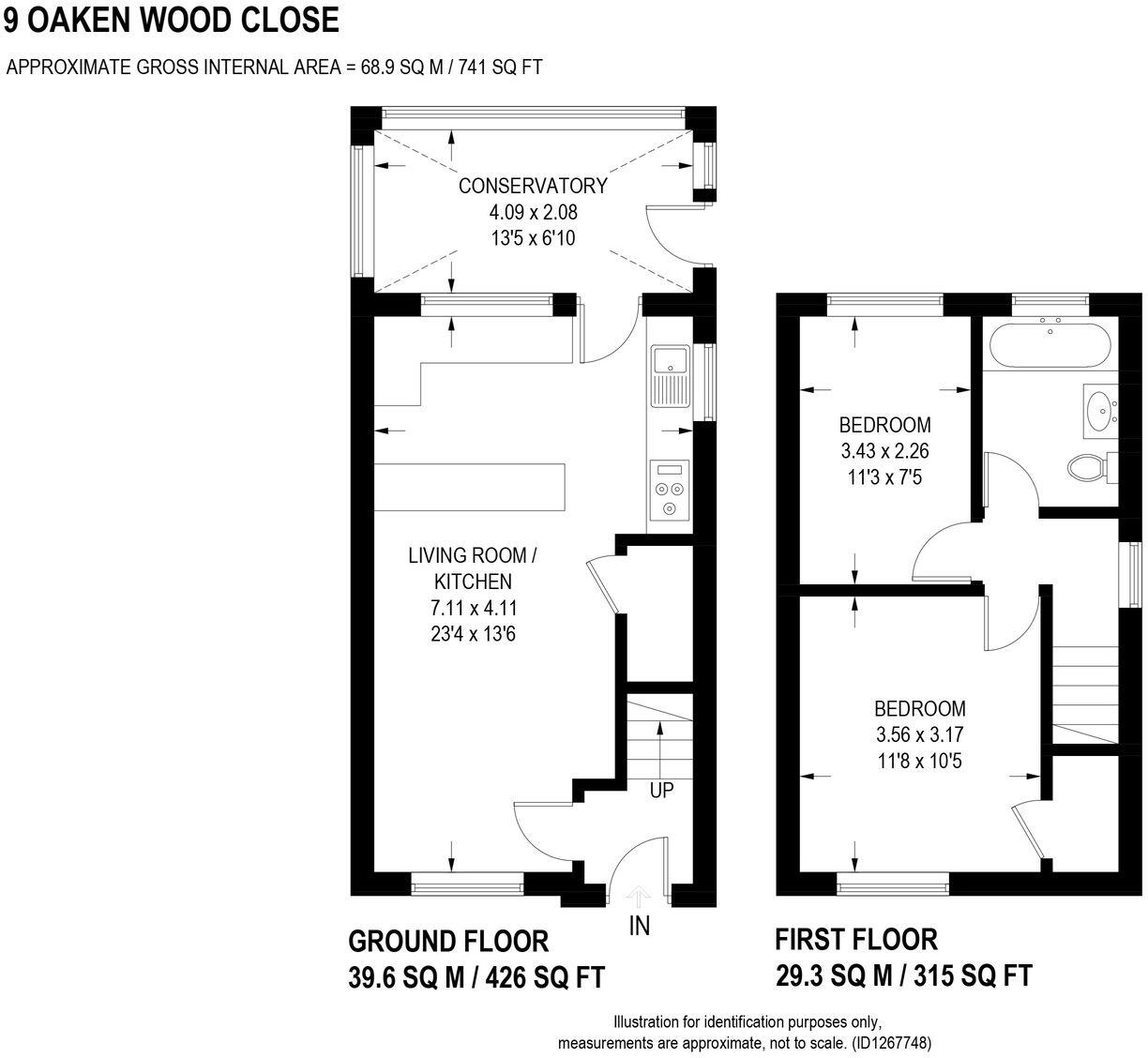 Oaken Wood Close, Thorpe Hesley, Rotherham S61 floorplan