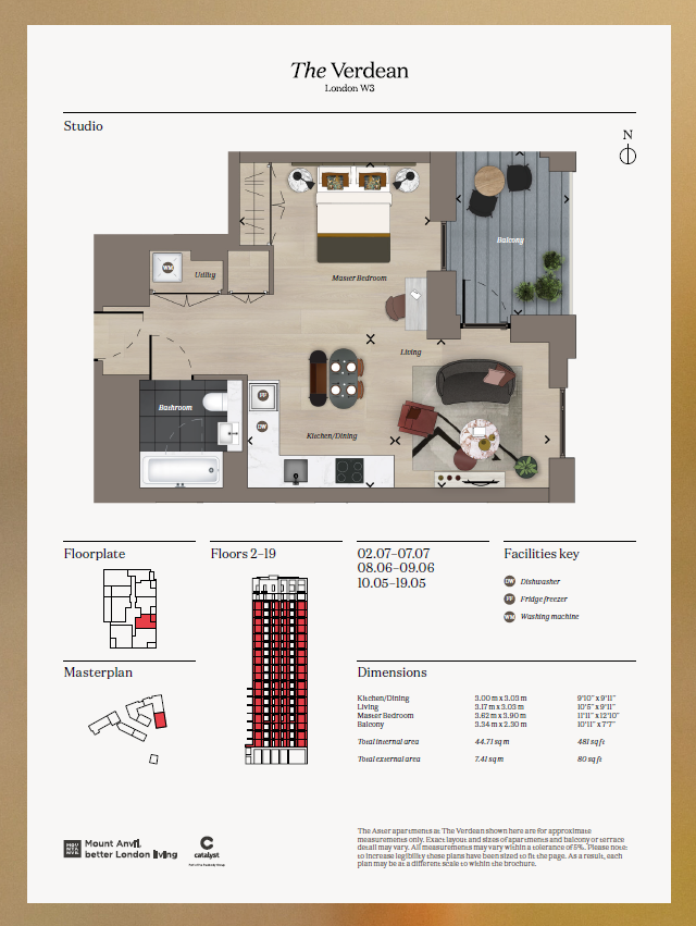 The Verdean, Joseph Avenue, London, W3 floorplan
